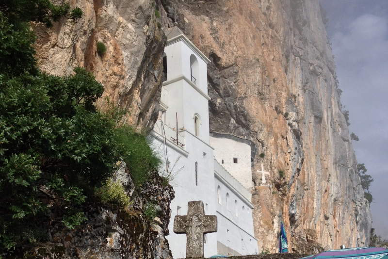 Ostrog Monastery built into mountain - meanderbug