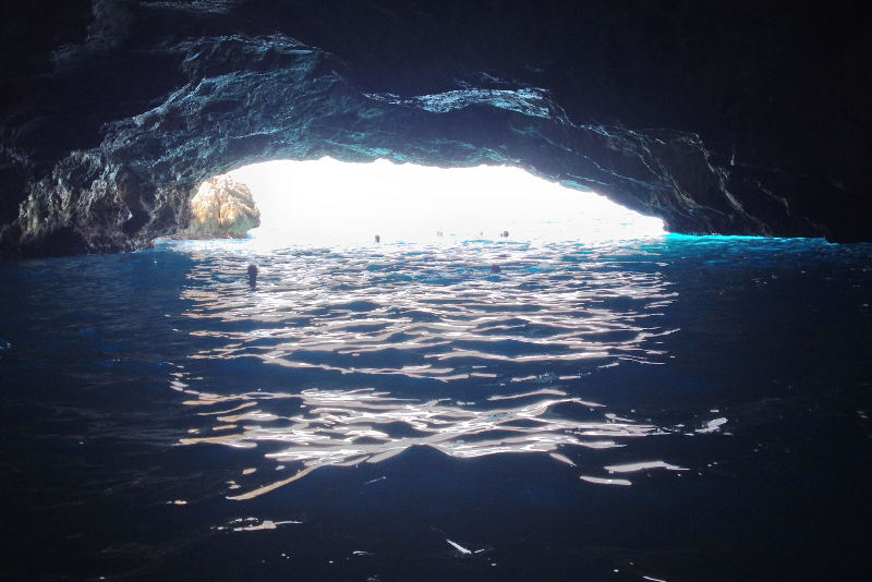 Blue Cave on the coastline of Montenegro - meanderbug