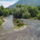 Fly fishing in the Lim River - drone perspective