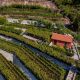 Birds eye view of family vineyards and winery