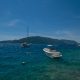 Deep sea fishing vessel in Lustica Bay in Montenegro