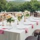 Table setting for a wedding feast at upscale Klinci Village in Montenegro