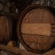 Montenegrin wine aging in cask at family winery