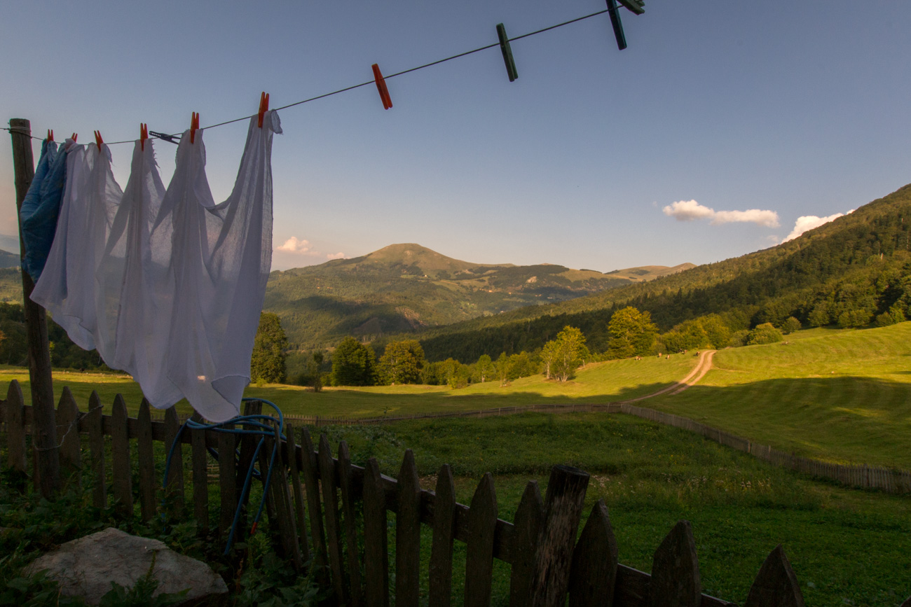 Cheesecloth drying signals homemade cheese at Lanista Katun