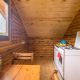 Kitchenette in wood cabin farm stay Montenegro
