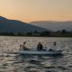 Fly fishing by boat in Lake Plav, Montenegro