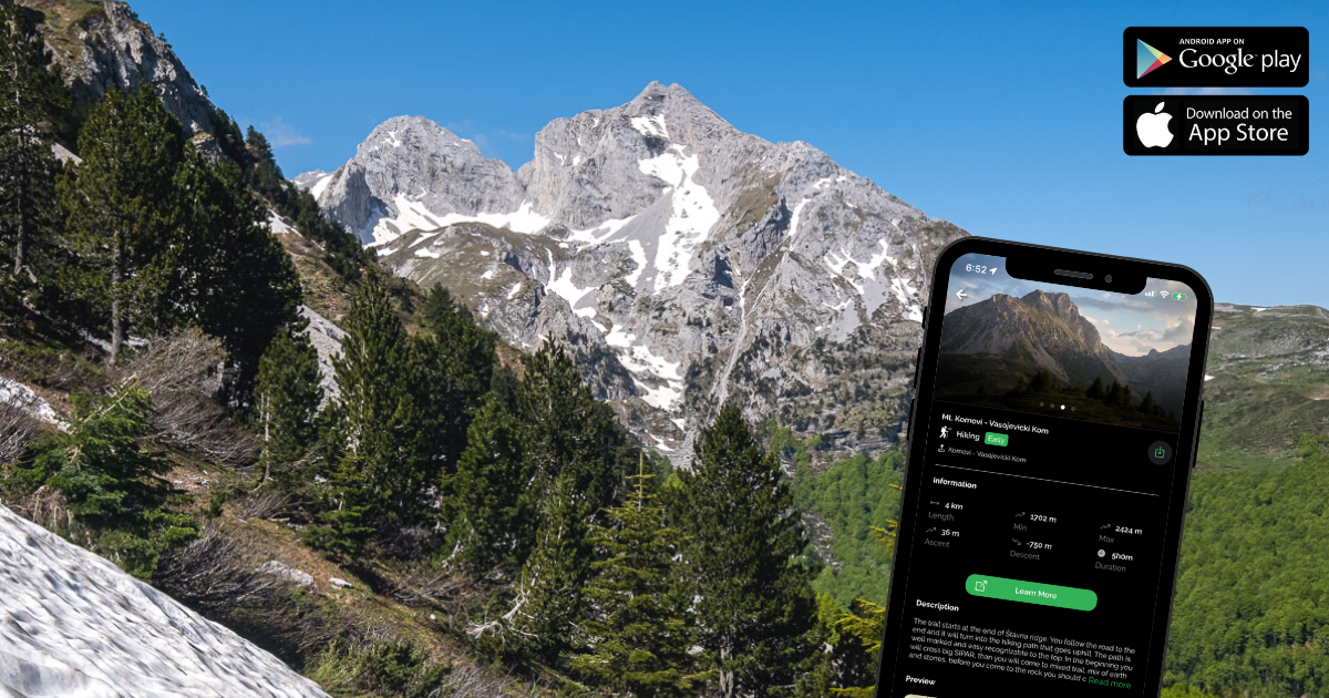 Montenegro Travel App for hiking